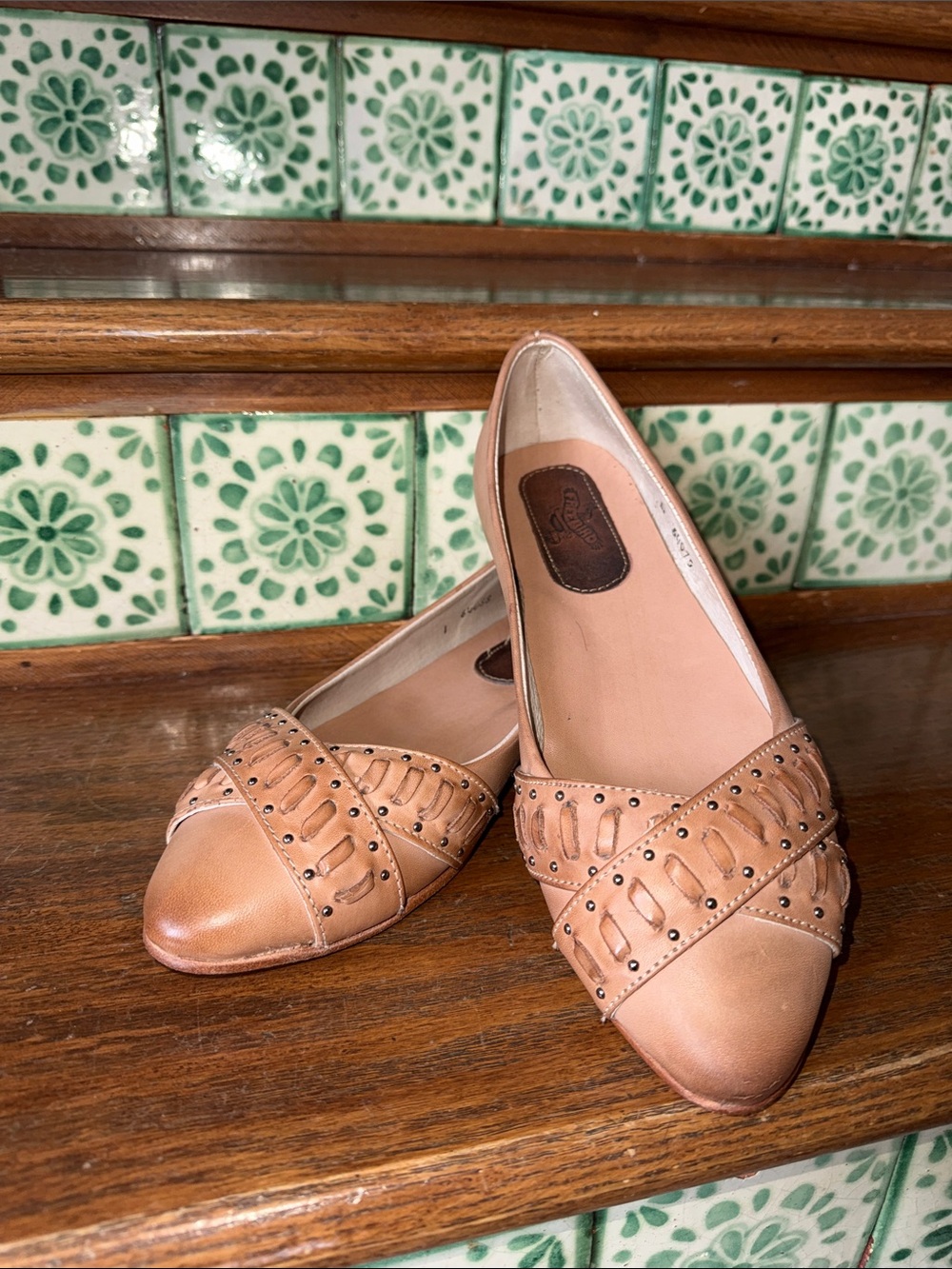 Freebird Brynn studded leather ballet flats size 10